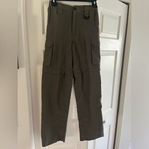 Boy Scouts of America youth medium green cargo pants convertible shorts